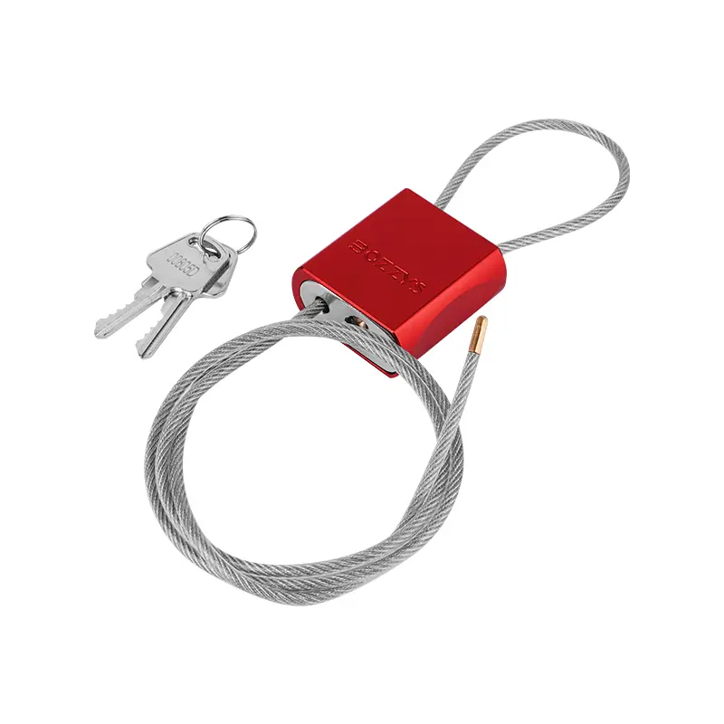 Тросовый блокиратор-замок из алюминия, трос 1,0 м, Ø 4,0 мм BD-LG91 Тросовый блокиратор-замок из алюминия, трос 1,0 м, Ø 4,0 мм BD-LG91